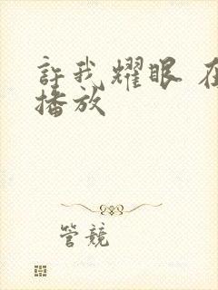 许我耀眼 在线播放