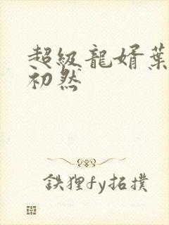 超级龙婿叶辰萧初然