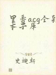 里番acg全彩本子库封面