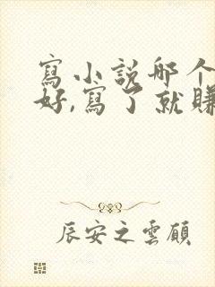 写小说哪个平台好,写了就赚钱