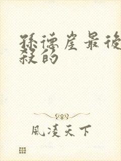 孙德崖最后被谁杀的封面