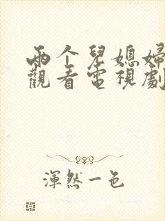 两个儿媳妇免费观看电视剧第1集