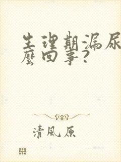 生理期漏尿是怎么回事?