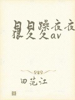日日躁夜夜躁狠狠久久av