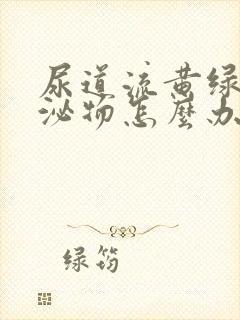 尿道流黄绿色分泌物怎么办封面