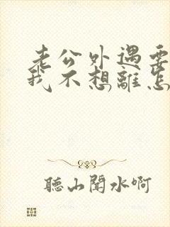 老公外遇要离婚我不想离怎么