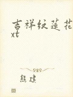 吉祥纹莲花楼txt