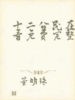 十二公民在线观看免费完整版