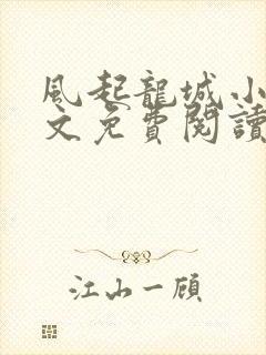 风起龙城小说全文免费阅读完整版
