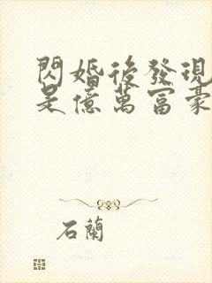 闪婚后发现老公是亿万富豪全文免费阅读封面