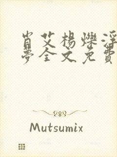 肖艾杨烁浮华逝梦全文免费阅读笔趣阁