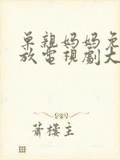 单亲妈妈免费播放电视剧大全封面