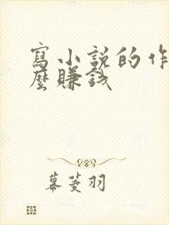 写小说的作者怎么赚钱