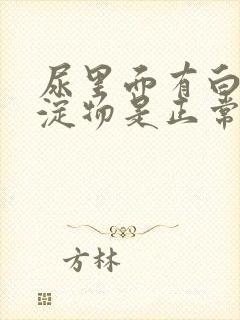 尿里面有白色沉淀物是正常的吗