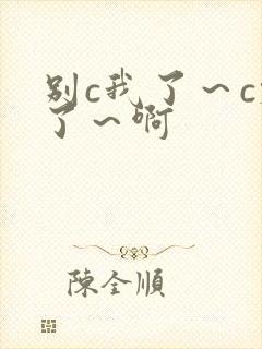 别c我了～c烂了～啊封面