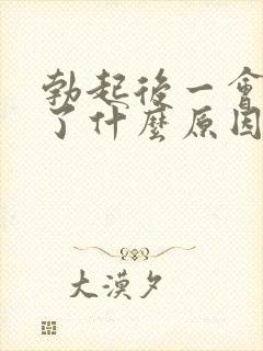 勃起后一会就软了什么原因