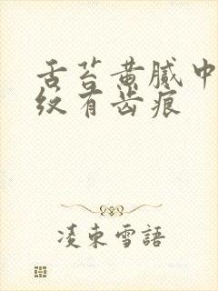 舌苔黄腻中间裂纹有齿痕