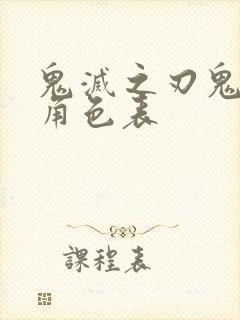 鬼灭之刃鬼杀队角色表封面