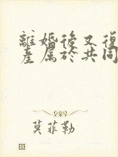 离婚后又复婚房产属于共同财产吗