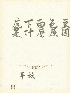 底下白色豆腐渣是什么原因