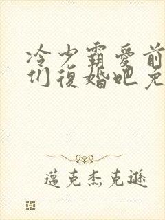 冷少霸爱前妻我们复婚吧免费阅读