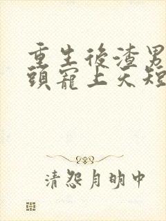 重生后渣男死对头宠上天短剧