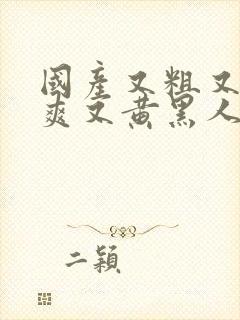 国产又粗又猛又爽又黄黑人