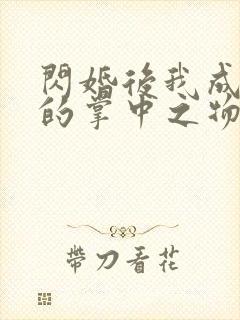 闪婚后我成大佬的掌中之物短剧封面