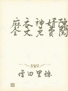 麻衣神婿陈黄皮全文免费阅读作者