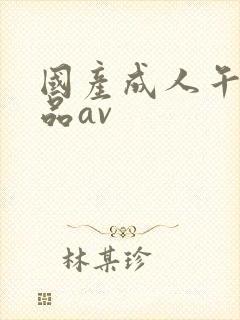 国产成人午夜精品av