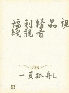 福利精品视频在线观看