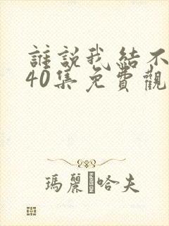 谁说我结不了婚40集免费观看