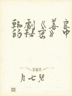 韩剧《善良女儿的秘密》中文