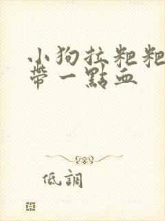 小狗拉粑粑最后带一点血