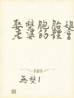 娶双胞胎姐妹做老婆的体会封面