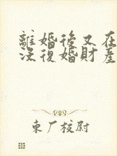 离婚后又在一起没复婚财产怎么分