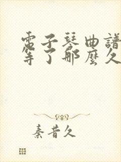 电子琴曲谱等你等了那么久