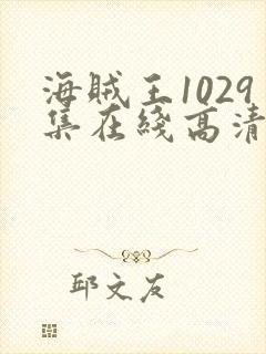 海贼王1029集在线高清免费观看