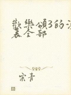 欢乐颂3的演员表全部