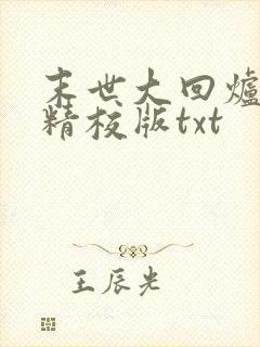 末世大回炉完整精校版txt