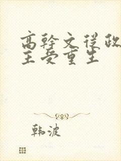 高干文从政双男主受重生