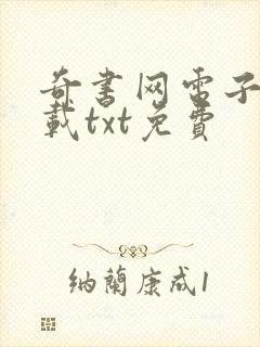 奇书网电子书下载txt免费封面