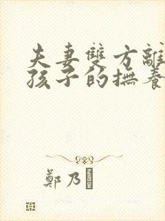 夫妻双方离婚后孩子的抚养权归谁