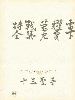 特战荣耀电视剧全集免费下载封面