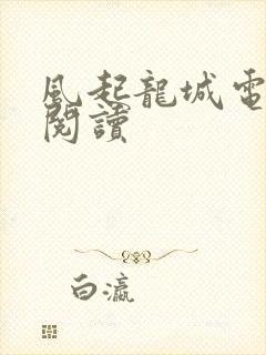 风起龙城电子书阅读封面