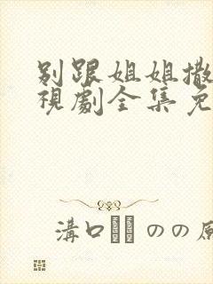 别跟姐姐撒野电视剧全集免费观看