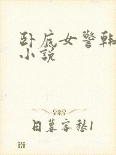 卧底女警韩阳阳小说封面