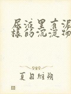 尿液里有泥沙一样的沉淀物