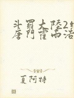 斗罗大陆2绝世唐门霍雨浩王冬儿封面