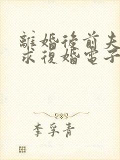 离婚后前夫哭着求复婚电子书阅读